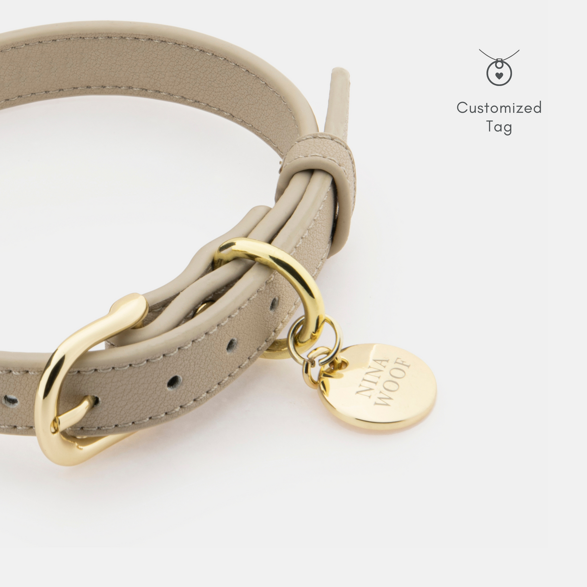 Collier Airtag Beige