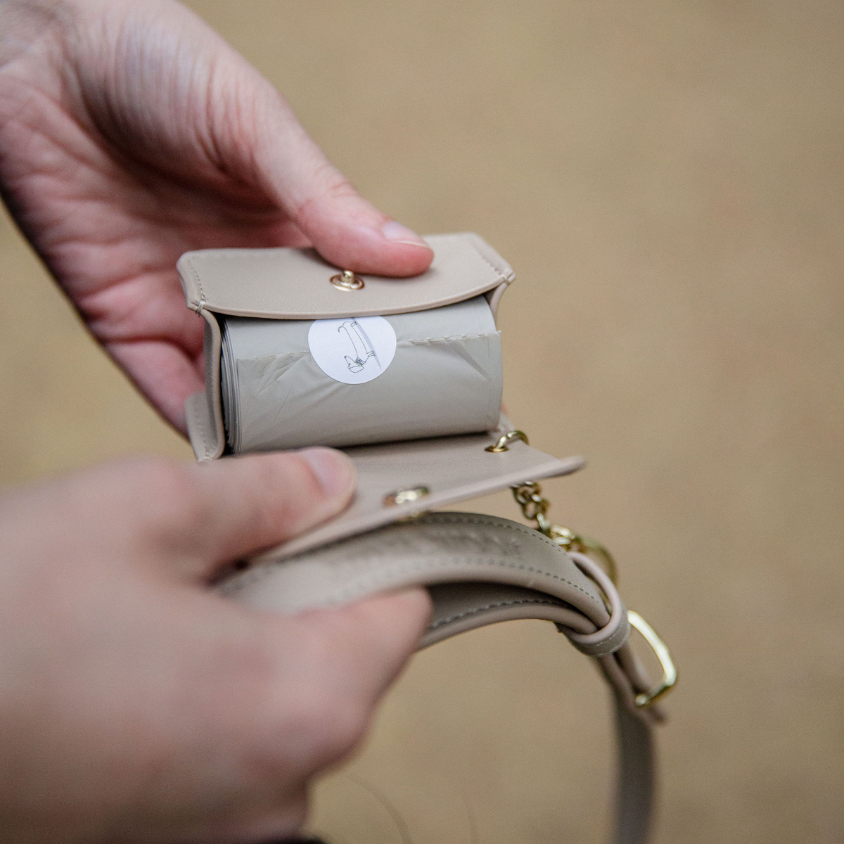 Gray Bag Holder