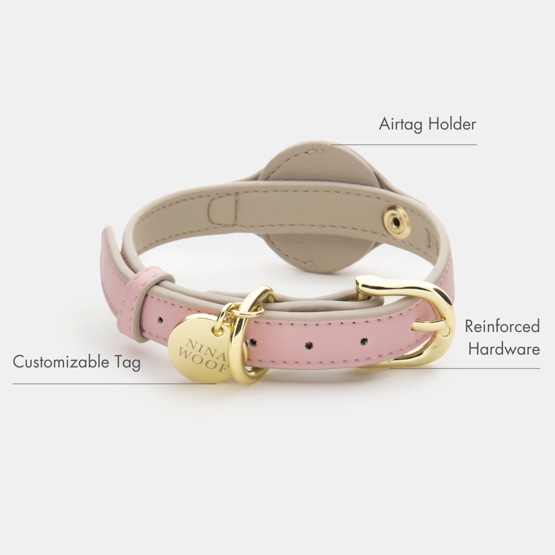 Airtag Collar Pink